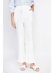 Le Jardin du Lin Spodnie w kolorze białym rozmiar: 34. Białe spodnie materiałowe damskie Le jardin du lin, bez wzorów, z materiału. Za 108.99 zł.