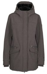 Trespass Anza - Damska kurtka softshellowa Dark Grey Marl. Szare kurtki damskie Trespass, xl, bez wzorów, z futra, bez kaptura. Za 281.80 zł.