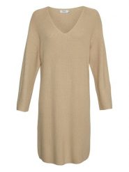 MOSS COPENHAGEN Sukienka "Marthea Rachelle" w kolorze beżowym rozmiar: S/M. Brązowe sukienki damskie Moss Copenhagen, bez wzorów, prążkowane, bez ramiączek. Za 140.53 zł.