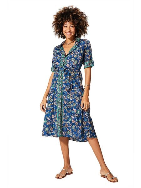 Aller Simplement Sukienka w kolorze niebiesko-kremowo-turkusowym rozmiar: 38/40. Niebieskie sukienki damskie Aller Simplement, bez wzorów, z tkaniny, klasyczne, bez ramiączek. Za 69.91 zł.