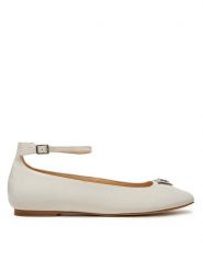 Guess Baleriny FLPLVV PAT02 Écru. Balerinki damskie Guess, z aplikacjami, z materiału. Za 299.99 zł.
