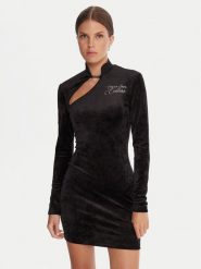 Versace Jeans Couture Sukienka koktajlowa 79HAO9A1 J0241 Czarny Slim Fit. Czarne sukienki damskie Versace Jeans Couture, bez wzorów, z jeansu, wizytowe, bez ramiączek. Za 949.99 zł.