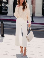 LA Angels Sweter w kolorze kremowym rozmiar: L. Brązowe swetry klasyczne damskie LA Angels, l, bez kołnierzyka. Za 130.99 zł.