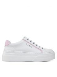 Guess Sneakersy FLJMRI ELE12 Biały. Białe obuwie sportowe damskie Guess, ze skóry, bez zapięcia. Za 349.99 zł.