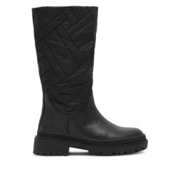 Kozaki Lasocki. Czarne kozaki damskie Lasocki, bez obcasa, na płaskiej podeszwie, bez zapięcia. Za 299.99 zł.