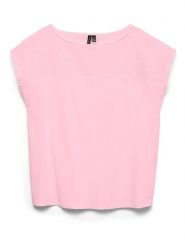 Vero Moda Bluzka w kolorze jasnoróżowym rozmiar: M. Różowe bluzki damskie Vero Moda, m, bez wzorów, z bawełny, bez kołnierzyka, bez ramiączek. Za 65.54 zł.