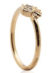 Pandora Pozłacany pierścionek z cyrkoniami rozmiar: 56. Żółte pierścionki damskie Pandora, z cyrkonią, pozłacane. Za 252.99 zł.