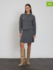 BGN 2-częściowy zestaw w kolorze szarym rozmiar: 34. Szare swetry klasyczne damskie BGN, bez kołnierzyka. Za 173.99 zł.