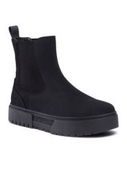 Jenny Fairy Sztyblety WS5895-01 Czarny. Czarne botki damskie Jenny Fairy, ze skóry, bez obcasa, na płaskiej podeszwie, bez zapięcia. Za 135.99 zł.