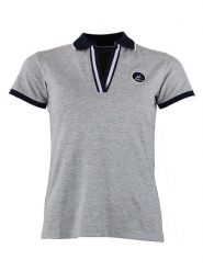 Peak Mountain Koszulka polo w kolorze szarym rozmiar: L. Szare bluzki damskie Peak Mountain, l, bez wzorów, bez kołnierzyka, bez ramiączek. Za 100.99 zł.