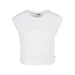 Organiczna Krótka Koszulka Dla Kobiet. Białe koszulki damskie Urban Classics, xl, bez wzorów, bez kołnierzyka, bez ramiączek. Za 67.99 zł.