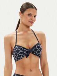 MICHAEL Michael Kors Góra od bikini MM7N050 Granatowy. Niebieskie bikini MICHAEL Michael Kors, bez wzorów, z syntetyku. Za 579.99 zł.