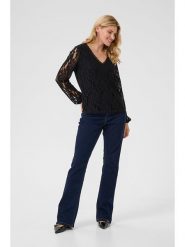 Cream Bluzka w kolorze czarnym rozmiar: S. Czarne bluzki damskie Cream, s, bez wzorów, z koronki, bez kołnierzyka, bez ramiączek. Za 117.45 zł.