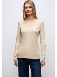 Street One Koszulka w kolorze beżowym rozmiar: 44. Brązowe koszulki damskie Street One, bez wzorów, bez kołnierzyka, bez ramiączek. Za 91.77 zł.