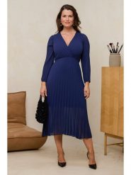 Curvy Lady Sukienka w kolorze granatowym rozmiar: 44/46. Niebieskie sukienki damskie Curvy Lady, bez wzorów, klasyczne, bez ramiączek. Za 131.74 zł.