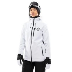 Damska kurtka snowboardowa Sporty zimowe Siroko W2-W Nevelgeist. Białe kurtki damskie SIROKO, na zimę, m, bez wzorów, z materiału, bez kaptura. Za 607.00 zł.