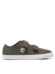 Timberland Tenisówki Newport Bay Low Hook & Loop Sneaker TB0A66U9EZ91 Khaki. Brązowe buty sportowe chłopięce Timberland, z materiału, bez zapięcia. Za 149.99 zł.