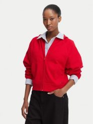 Tommy Jeans Bluza Flag DW0DW22834 Czerwony Boxy Fit. Czerwone bluzy damskie Tommy Jeans, l, bez wzorów, z bawełny, bez kaptura. Za 449.99 zł.
