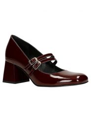 Wojas Skórzane czółenka w kolorze bordowym rozmiar: 40. Czerwone czółenka damskie Wojas, bez wzorów, bez obcasa. Za 300.92 zł.