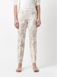 Rosner Spodnie materiałowe w kolorze kremowo-beżowym rozmiar: W36/L28. Brązowe spodnie materiałowe damskie Rosner, bez wzorów, z materiału. Za 208.99 zł.