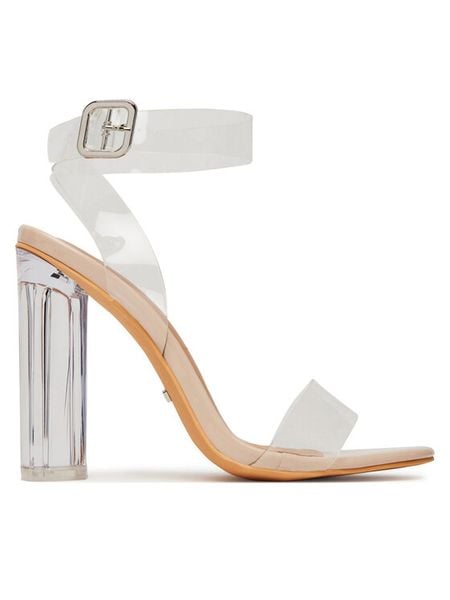 DeeZee Sandały HD220586 Przezroczysty. Sandały damskie DeeZee, bez wzorów, z syntetyku, bez obcasa, na słupku, bez zapięcia. Za 139.99 zł.