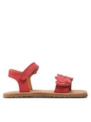 Froddo Sandały Barefoot Flexy Flowers G3150265 M Czerwony. Czerwone sandały dziewczęce Froddo, ze skóry, bez obcasa, bez zapięcia. Za 179.99 zł.