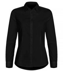 Clique Stretch Shirt L/S Women koszula damska z długim rękawem elastyczna. Czarne koszule damskie CLIQUE, l, bez wzorów, z bawełny, bez kołnierzyka, bez ramiączek. Za 198.77 zł.
