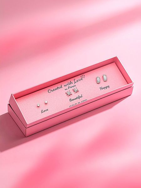 Created with Love 3-częściowy zestaw kolczyków-wkrętek "Joy" z cyrkoniami rozmiar: onesize. Szare kolczyki damskie Created with Love, z cyrkonią, srebrne. Za 56.99 zł.