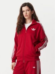 Adidas Bluza Pinstripe Firebrid Loose Tracktop KS9984 Czerwony Regular Fit. Czerwone bluzy damskie Adidas, xs, bez wzorów, z syntetyku, bez kaptura. Za 349.99 zł.