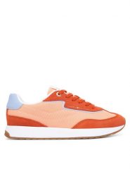 Tommy Hilfiger Sneakersy Th Retro Runner Mix FW0FW09410 Pomarańczowy. Brązowe obuwie sportowe damskie Tommy Hilfiger, z materiału, bez zapięcia. Za 409.99 zł.