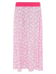 Zwillingsherz Spódnica "Hearts Allover" w kolorze jasnoróżowym rozmiar: L/XL. Różowe spódnice damskie Zwillingsherz, na co dzień, l, bez wzorów, z wiskozy, maxi. Za 104.99 zł.