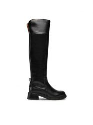 See By Chloé Muszkieterki SB41003A Czarny. Czarne kozaki damskie See By Chloé, ze skóry, bez obcasa, na słupku, bez zapięcia. Za 4,379.00 zł.