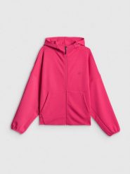 4F Bluza dresowa regular z kapturem damska - różowa XL. Czerwone bluzy damskie 4F, xl, bez wzorów, z dresówki, z kapturem. Za 199.99 zł.