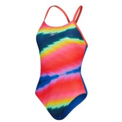 Strój kąpielowy jednoczęściowy damski na basen Speedo Allover. Czerwone stroje jednoczęściowe Speedo, bez wzorów. Za 279.99 zł.
