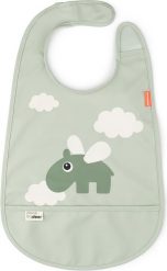 Śliniak z kieszonką Happy Clouds zielony. Zielone śliniaki Done by deer, bez wzorów. Za 55.00 zł.