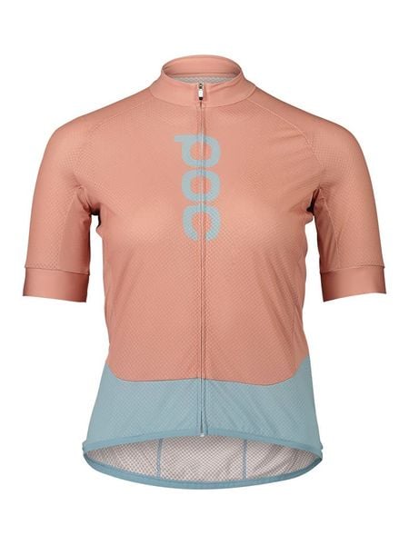 POC Koszulka kolarska "Essential Road" w kolorze jasnoróżowo-błękitnym rozmiar: XL. Niebieskie koszulki damskie POC, xl, bez wzorów, z materiału, bez kołnierzyka, bez ramiączek. Za 268.95 zł.