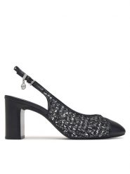 MICHAEL Michael Kors Botki Piper Flex Sling Pump 40F6PIMP1D Czarny. Czarne botki damskie MICHAEL Michael Kors, z materiału, bez obcasa, na słupku, bez zapięcia. Za 719.99 zł.