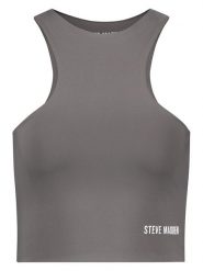 Steve Madden Top sportowy "Iamara" w kolorze szarym rozmiar: L. Szare koszulki sportowe damskie Steve Madden, l, bez wzorów, z materiału, bez ramiączek, outdoorowe. Za 65.85 zł.