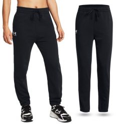 Spodnie dresowe damskie UNDER ARMOUR Rival Terry Joggers. Czarne spodnie dresowe damskie Under Armour, s, bez wzorów, z dresówki. W wyprzedaży za 239.35 zł.