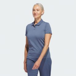 Koszulka Ultimate365 Tour Primeknit Polo. Niebieskie bluzki damskie Adidas, s, bez wzorów, z materiału, bez kołnierzyka, bez ramiączek. Za 349.00 zł.