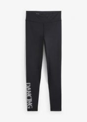 Szybkoschnące legginsy, dł. przed kostkę. Czarne legginsy damskie bonprix, bez wzorów. Za 119.99 zł.