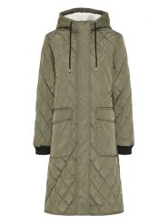 TicketWOMAN Płaszcz przejściowy "Isabella" w kolorze khaki rozmiar: 40. Brązowe płaszcze damskie TicketWOMAN, bez wzorów, bez kaptura. Za 260.99 zł.