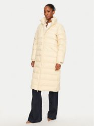 Tommy Hilfiger Płaszcz zimowy WW0WW43553 Beżowy Regular Fit. Brązowe kurtki damskie Tommy Hilfiger, na zimę, l, bez wzorów, z syntetyku, bez kaptura. Za 879.99 zł.