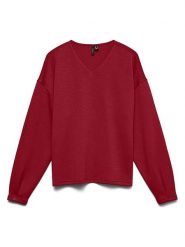 Vero Moda Bluza w kolorze czerwonym rozmiar: L. Czerwone bluzy damskie Vero Moda, l, bez wzorów, bez kaptura. Za 109.95 zł.