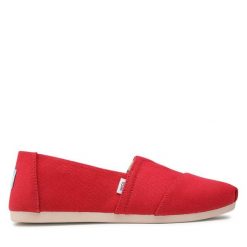 Tenisówki Toms. Czerwone trampki damskie TOMS, bez wzorów, bez zapięcia. Za 159.99 zł.