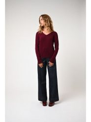 AUTHENTIC CASHMERE Kaszmirowy sweter "Galise" w kolorze bordowym rozmiar: S. Czerwone swetry klasyczne damskie AUTHENTIC CASHMERE, s, z kaszmiru, bez kołnierzyka. Za 314.75 zł.