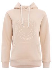 Zwillingsherz Bluza "Happy and Beautiful" w kolorze beżowym rozmiar: L/XL. Brązowe bluzy damskie Zwillingsherz, l, bez wzorów, z kapturem. Za 140.53 zł.