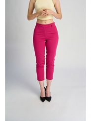 Marks & Spencer Spodnie chino w kolorze różowym rozmiar: 38. Różowe spodnie materiałowe damskie Marks & Spencer, bez wzorów. Za 42.95 zł.