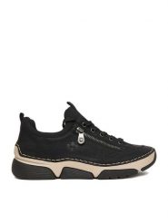 Rieker Sneakersy 45973-00 Czarny. Czarne obuwie sportowe damskie Rieker, z materiału, bez zapięcia. Za 359.99 zł.
