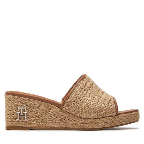 Espadryle Tommy Hilfiger. Brązowe espadryle damskie Tommy Hilfiger, bez wzorów, bez obcasa. Za 359.99 zł.